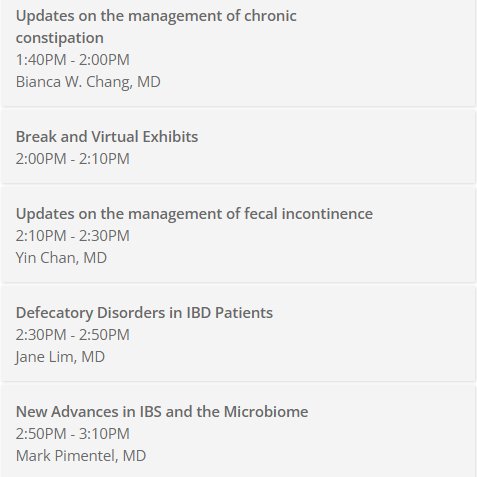 The <a href="/CedarsSinai/">Cedars-Sinai</a> GI Motility group has a great line-up of virtual talks🗣️this Saturday 3/2 from 12:30 - 3:40 pm! Check out the program below:

🖱️Register: cedars.cloud-cme.com/course/courseo…

<a href="/AliRezaieMD/">Ali Rezaie MD MSc</a> <a href="/MarkPimentelMD/">Mark Pimentel MD</a> <a href="/BiancaWChangMD/">Bianca Chang</a> <a href="/AmritKambojMD/">Amrit Kamboj, MD</a> <a href="/yingenics/">Yin Chan</a>