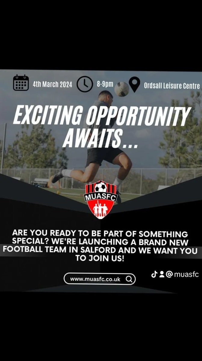 Join in as Muasfc expand into Salford sharing our experiences and helping Men of Salford and afar. #expansion #MentalHealthMatters #football #healthylifestyle #itsoktotalk #SpeakUp