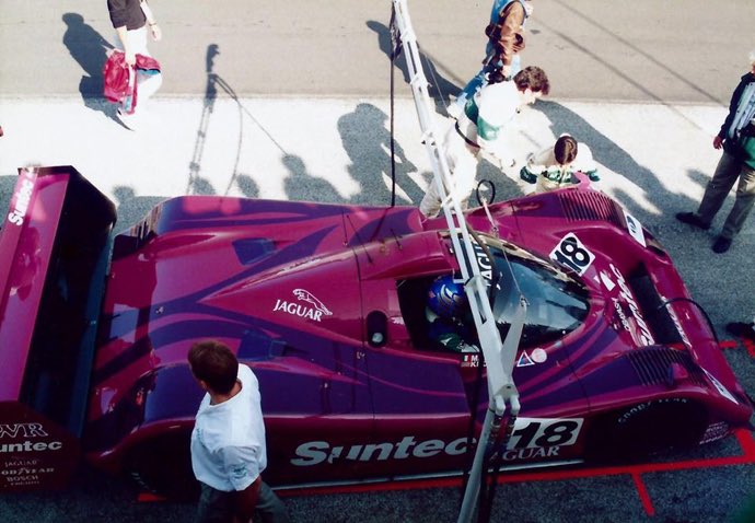 3_5Atmos's tweet photo. So far in ‘91, TWR had run an old XJR11 in Japan on behalf of the Suntec team. Being on uncompetitive Dunlop rubber, it was never on the pace. By way of compensation, Tom Walkinshaw agreed to send the whole SWC team to Sugo and he would supervise the outfit himself. #JSPC91 https://t.co/t9vtFU7x5d