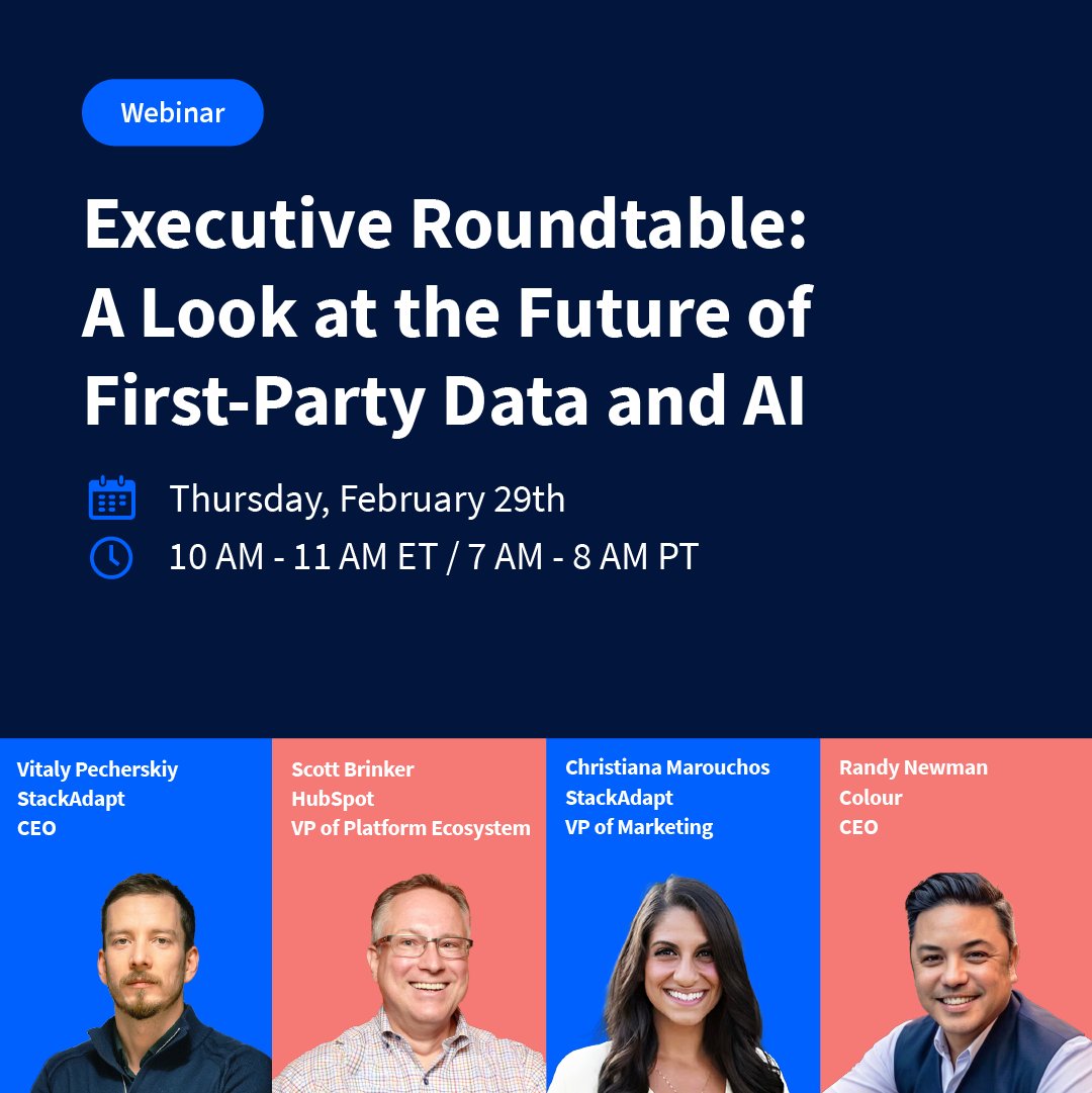 Last chance to register! Join ad industry experts from StackAdapt, @HubSpot, and @ColourAgency as they tackle the tough questions about AI, first-party data, and personalized advertising strategies: pages.launch.stackadapt.com/amer-panel-web…