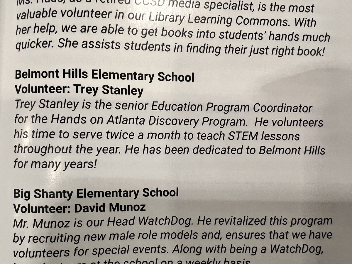 belmontbears's tweet image. Congratulations to Trey Stanley with @HandsOnAtlanta for all he has done over the years to support the students and families at Belmont Hills!! He organizes and runs a bi-weekly STEM Discovery school for our students!! @CobbSchools