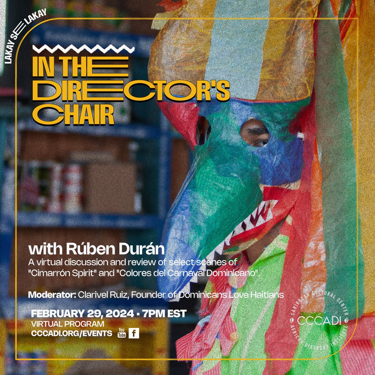 Tune in tomorrow for the next installation of our In the Director's Chair with Rubén Durán at 7 PM (EST). Learn more at cccadi.org/events/in-the-…