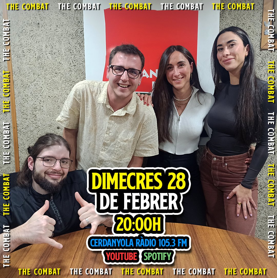 🤯 En el quinzè programa de la temporada rebrem la visita de Sorellas ;per descobrir els secrets de l'èxit d'una de les firmes més influents del moment i amb major projecció del panorama actual 🤤
➡️ youtu.be/gkY_G71i9Fw?si…

#TheCombatRadio #temporada4 #moda #sorellas #vestits