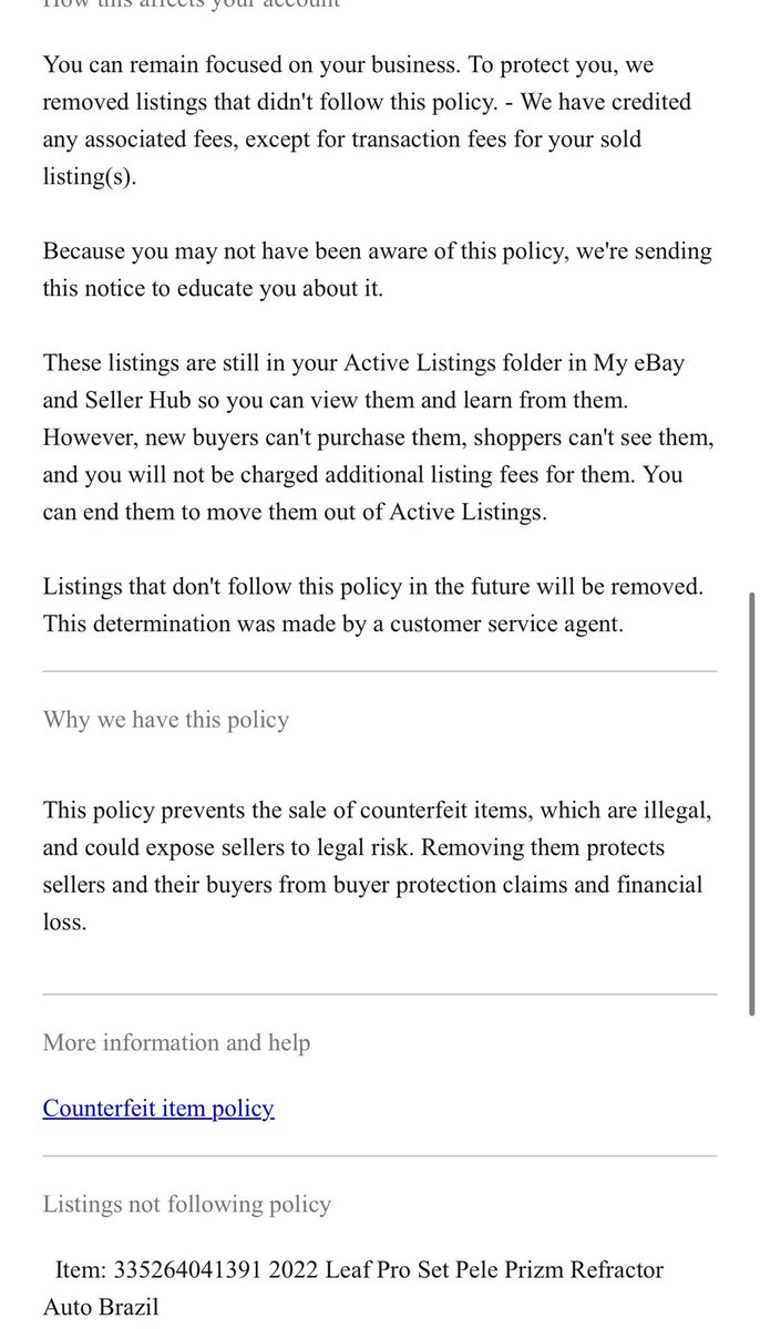Alex_Jacobson11's tweet photo. This is a SHOCKING one. Basically, a buyer got buyer’s remorse and complained that it could be fake because it’s Leaf. eBay said that this item is counterfeit, cancelled the sale and removed the listing. Will eBay be removing all Pele Leaf autos? 

I’m adot_jdot11 on IG https://t.co/A44DjUAbYK