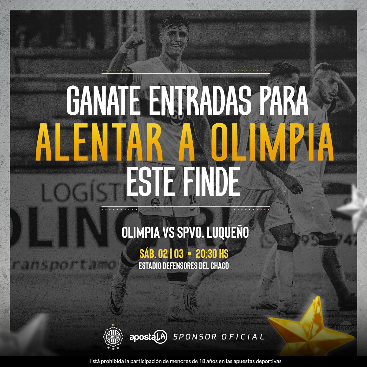 Mencioná a tu amigo olimpista en los comentarios y participá por 10 pares de entradas para alentar a Olimpia contra Spvo. Luqueño 🖤🤍

📆 Sorteo: Jueves 29/02