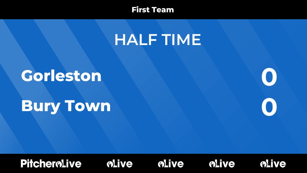 BuryTownFC's tweet photo. HALF TIME: Gorleston 0 - 0 Bury Town
#GORBUR #Pitchero
https://t.co/PFehTCU23Y https://t.co/0FR3XSbUfQ