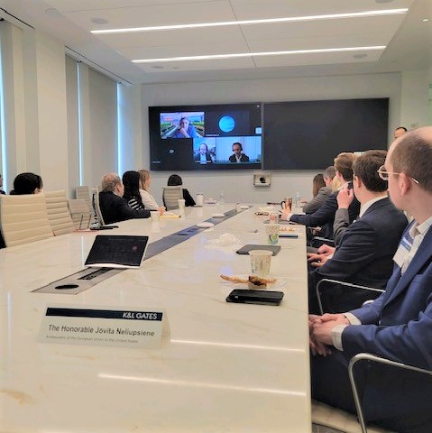 The EU is establishing itself as a leader in digital policy. Thank you Bart Gordon &amp; <a href="/KLGates/">K&L Gates LLP</a> for inviting me to speak during your event series on regulating #AI. I shared what’s next for the #EUAIAct and opportunities for transatlantic cooperation on artificial intelligence.