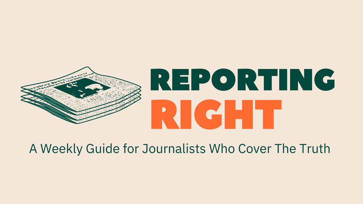 Reporting Right, a weekly guide for local journalists covering democracy in the disinformation age, has officially launched! Tips, info, sources, data – it’s all here. Follow and subscribe to @ReportingRight for new editions in your inbox every Wednesday: tinyurl.com/reportingright…