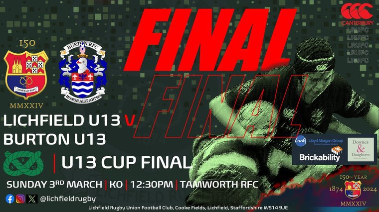 !!!...STAFFORDSHIRE COUNTY CUP FINAL...!!! #Pitchero
lichfieldrufc.com/news/staffords…