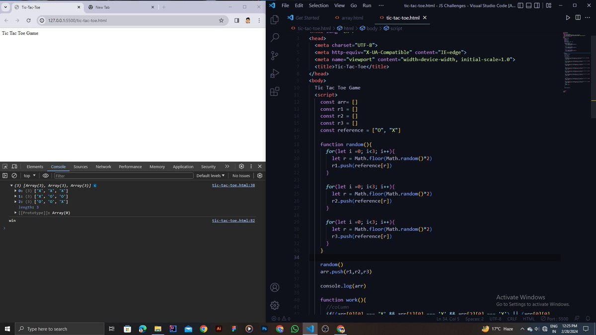 anuj_nishad9's tweet image. DAY 1️⃣2️⃣ / 100
#100DaysOfCode
🔸 Creating a Tic-Tac-Toe Game 😵💫
🔸 Working on Amazon clone as well !
#webdevelopment #fullstackwebdevelopment #code #programming #dsa #array #loop #javascript #git #github #x #coding #html #frontend #css #connect #buildinpublic #LearnInPublic