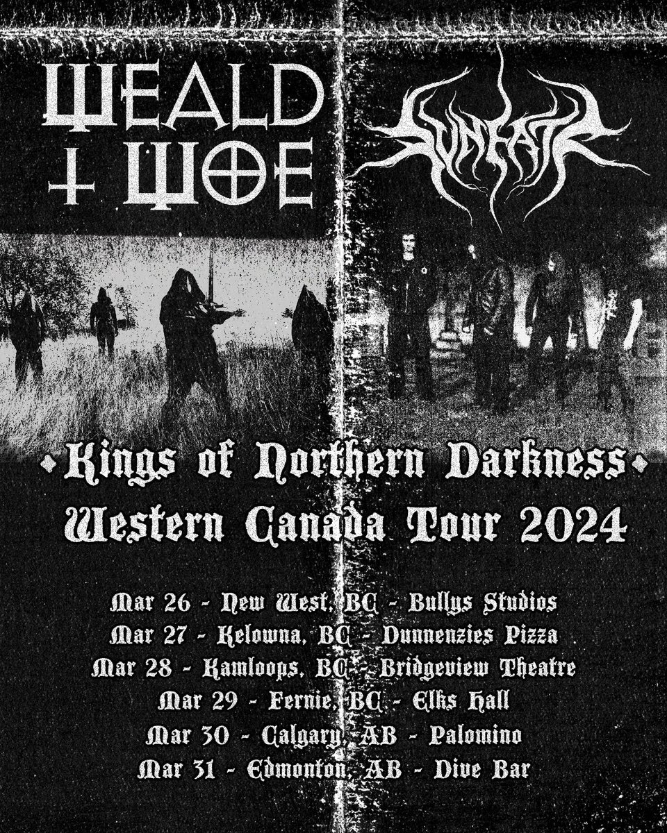 🏰WESTERN CANADA TOUR with SVNEATR🏰

The warriors of the realm are thrilled to be able to announce our next tour alongside our Vancouver brothers-in-arms in <a href="/SVNEATR/">SVNEATR - NEVER RETURN OUT NOW!</a> 

This will be W+W’s first visit to the Northern Kingdoms.
