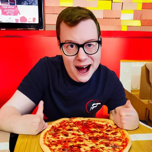 b4u_58's tweet photo. Yo: "Streamer eating pizza" 
AI: https://t.co/jipgBnD8MI