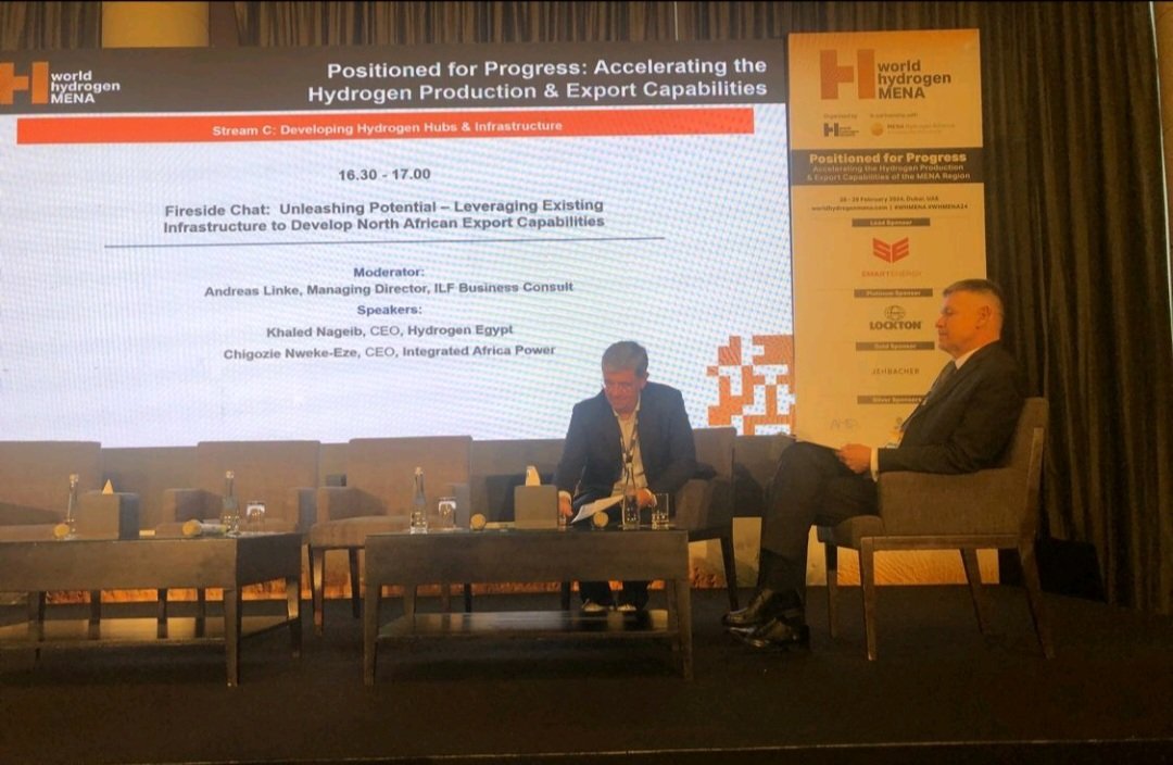 Chigozie Nweke-Eze (@chigozie_ne) on Twitter photo Discussion today @WorldHydrogenForum MENA - Unleashing Potential: Leveraging Existing Infrastructure to Develop North African Export Capabilities.
-> Pipeline developments as an alternative to shipping ammonia and the potential role of blended gas for export. <a href="/ACAfricaCenter/">Africa Center</a> Discussion today @WorldHydrogenForum MENA - Unleashing Potential: Leveraging Existing Infrastructure to Develop North African Export Capabilities.
-> Pipeline developments as an alternative to shipping ammonia and the potential role of blended gas for export. <a href="/ACAfricaCenter/">Africa Center</a>