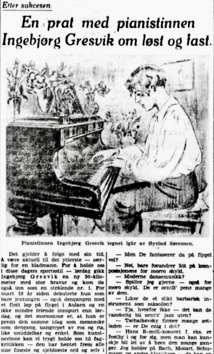 Clickbait i @Aftenposten #pådennedag 1934. En prat med pianistinnen Ingebjørg Gresvik om løst og fast