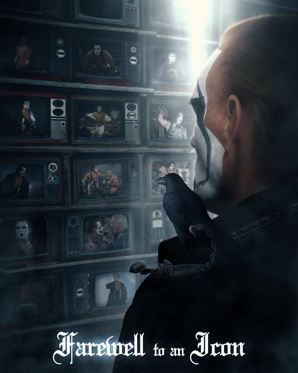 AEW's tweet photo. Don't miss #TheIcon @sting’s final match this Sunday at #AEWRevolution LIVE on PPV from the historic @gbocoliseum

💻 https://t.co/Bc4ZSSw3Da https://t.co/Atnqo6bSal