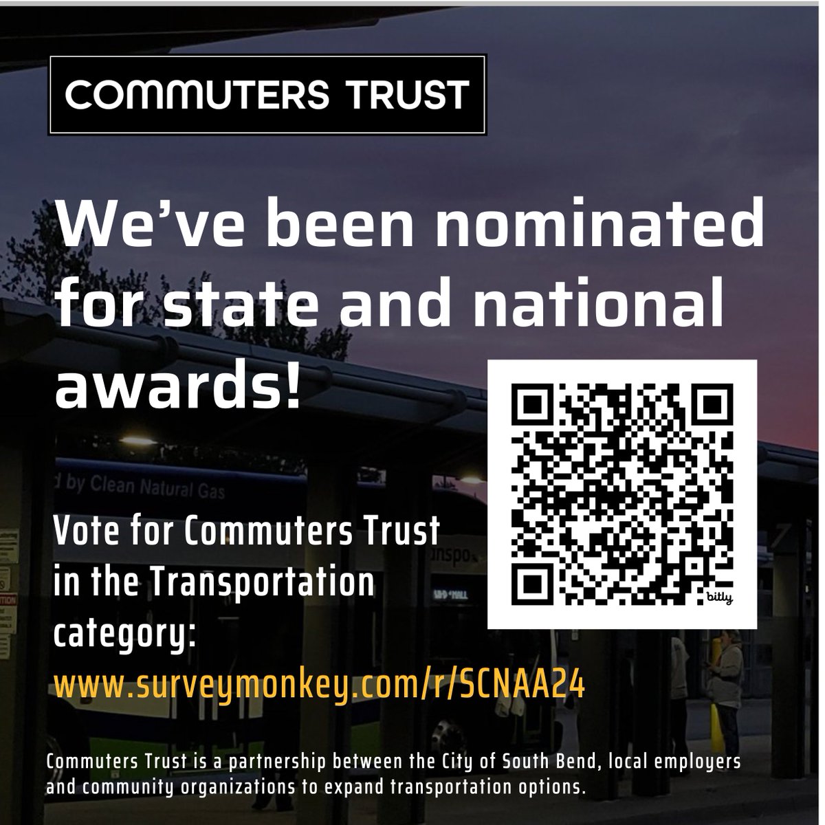 The City announced that its Commuters Trust program is a finalist in the IDC Government Insight's seventh annual Smart Cities North America Awards in the Transportation category! The winner is selected by public vote! You can vote by visiting surveymonkey.com/r/SCNAA24 until Mar. 8.
