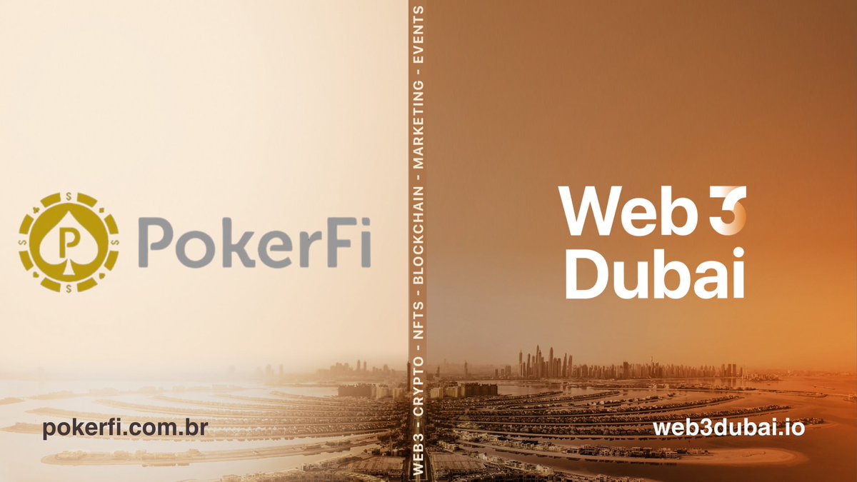 🔥 Big news! We're thrilled to announce <a href="/FinancePoker/">PokerFi</a> as a PREMIUM GOLD SPONSOR for Web3Dubai!  

🚀 They're a pioneering blockchain technology company merging poker and cryptocurrencies to introduce financial innovation and real utility to the crypto spac