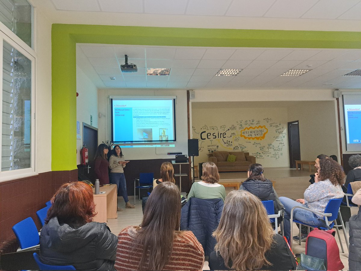 aierim_gb's tweet photo. Avui, l'institut Manuel Sales i Ferré #MSF assistim a la jornada de transferència de l'EMAILC, el nostre microconsorci del #CETE #ERASMUS Ha estat una jornada molt profitosa d'on an sortit noves idees i sinèrgies. @InnovacioSLEO @EUErasmusPlus https://t.co/aGZ3yIja1X