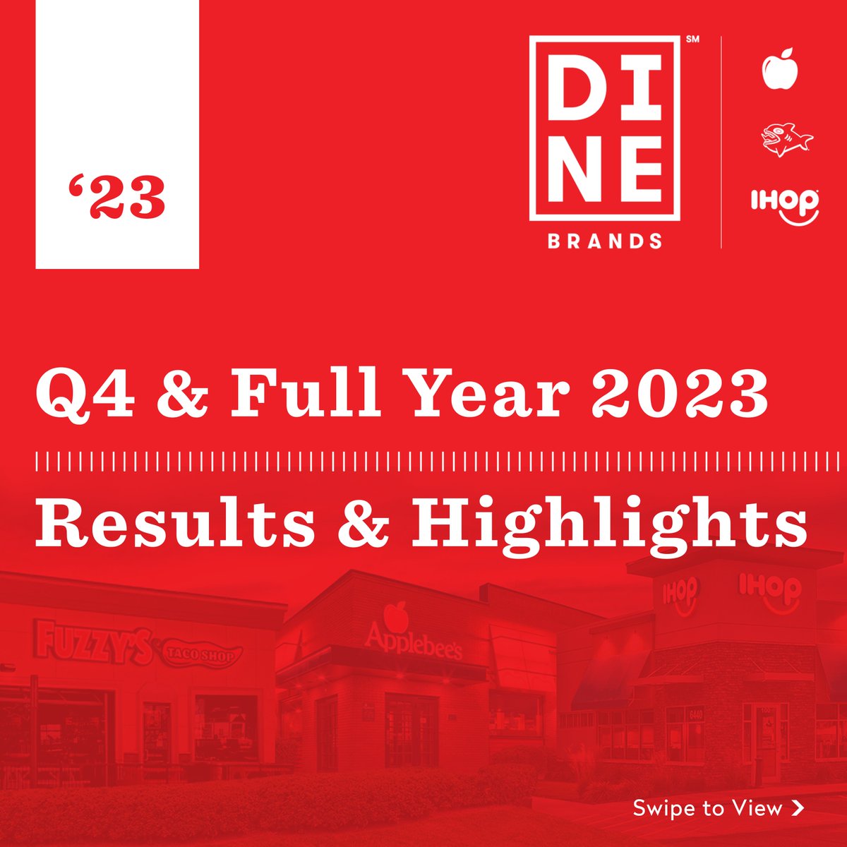 On Earning Call today, we shared our Q4 and Full Year 2024 results! Dive into the numbers and highlights as we celebrate another quarter of growth, innovation, and achievements.

Here's to a future filled with even more milestones! Read more: investors.dinebrands.com/news-releases/…
