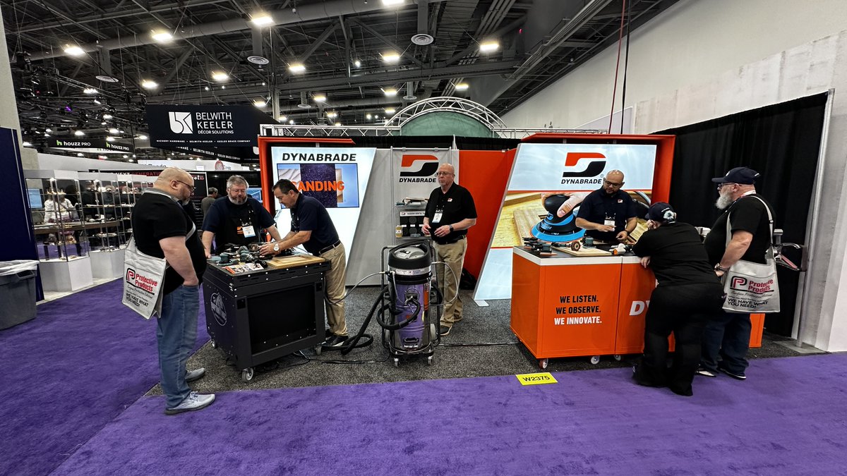 Dynabrade's tweet image. #KBIS2024 Day 2 is still going. Dynabrade is at booth W2375! Our tools are running and we are here to answer your surface finishing questions. Stop by and find out what the Dynabrade difference is.