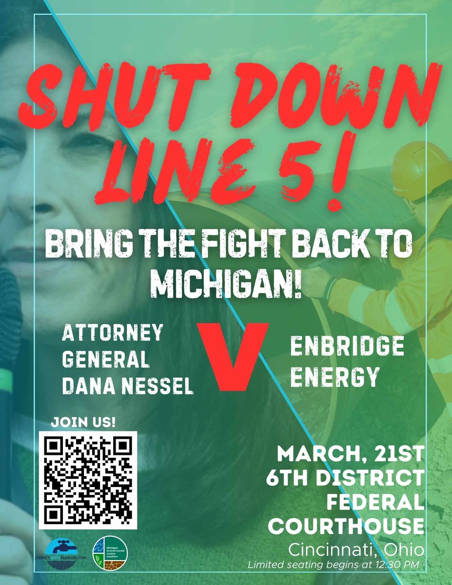 Carpool to the 6th District Hearing March 21st. #ShutDownLine5  groupcarpool.com/t/ayzefu