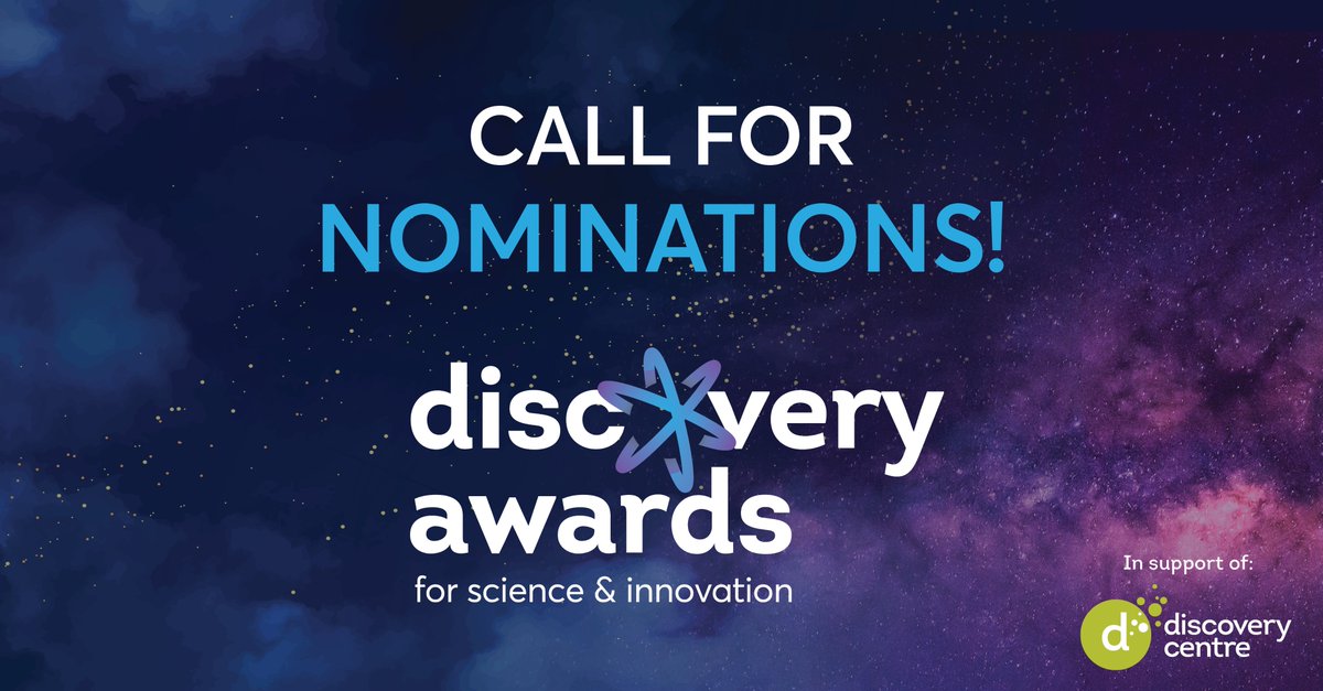 🏆Nominations Open for 2024 #DiscoveryAwards! Celebrate research and innovation-nominate someone today! Deadline: May 31, 2024 Categories: Emerging Professional, Innovation, Professional of Distinction, Science Champion & @_researchNS Public Impact Award: discoveryawards.ca/nominate/