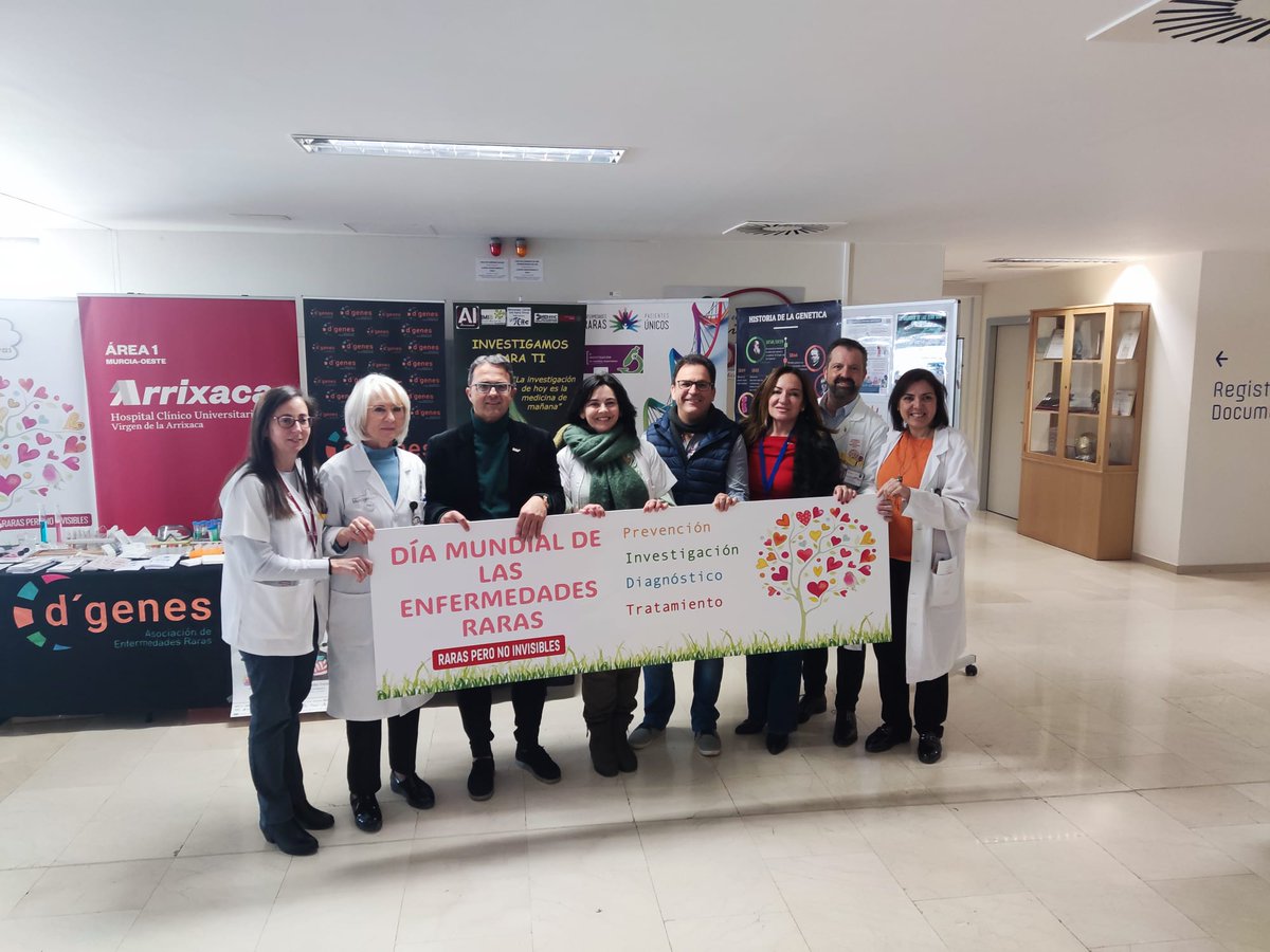 dgenesmurcia's tweet image. Hoy @dgenesmurcia ha participado en la mesa informativa por el Día Mundial de las #EnfermedadesRaras instalada en el hall del Materno-Infantil 
@AreaUnoArrixaca.
@Murciasalud 
Organizada con Genética Médica @encarna_guillen  @IMIB_RMurcia 
@TCAG_IMIB  @IIC_UMU_IMIB y @FEDER_ONG