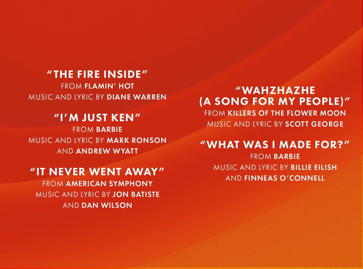 PopBase's tweet photo. All five Best Original Song nominees will perform at this year’s Oscars. https://t.co/4oeM8HLmTg