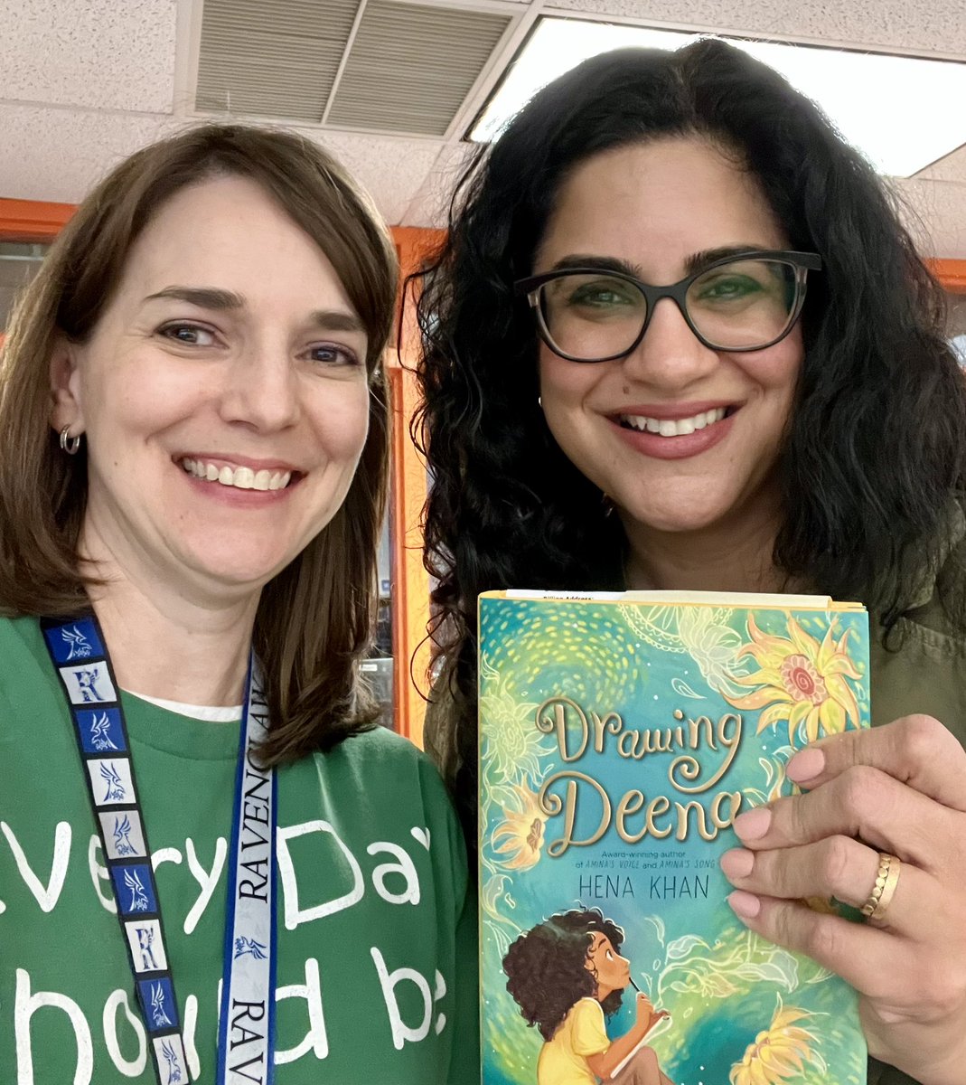 What a treat for @FairhillES ‘s upper grades today! We met author @henakhanbooks and learned what it takes to be a great writer. Thanks to @KidsandProse for sponsoring the visit. It was lovely to see how many students connected to Deena’s story!