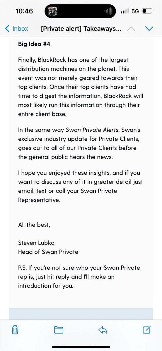 Resulta que Blackrock estaría recomendando a sus clientes que asignen el 28% de su cartera a $BTC

Este porcentaje recomendado no lo hemos visto nunca ni en el oro, plata, tecnológicas, etc

Atentos, Blackrock ha entrado en modo “depredador.”