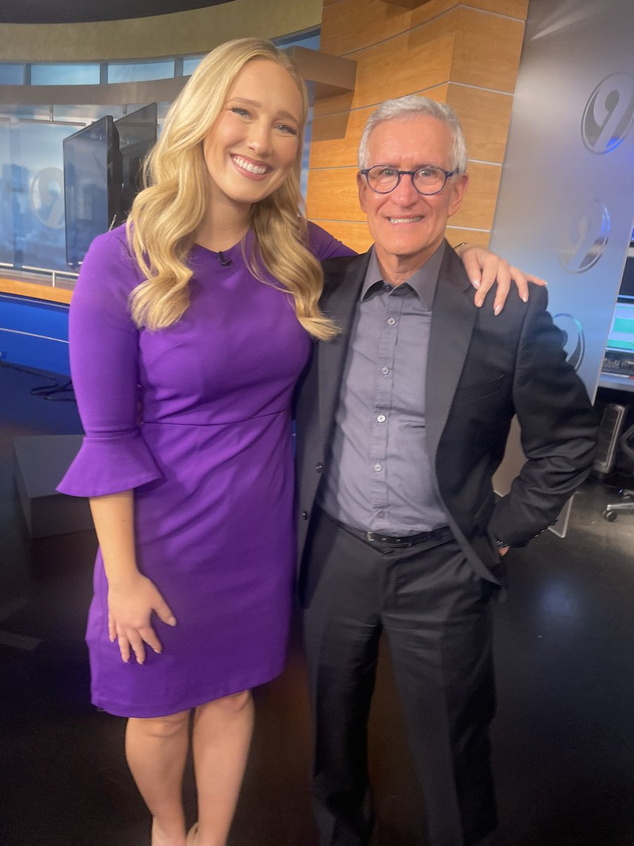 Got my goodbyes in last night🩷! It was an honor to share the studio with the legend @SUdelsonWSOC9 during his last week at @wsoctv . Steve has been so incredibly kind and helpful since I started at WSOC. Make sure to tune in at 5 as we celebrate this Charlotte icon !