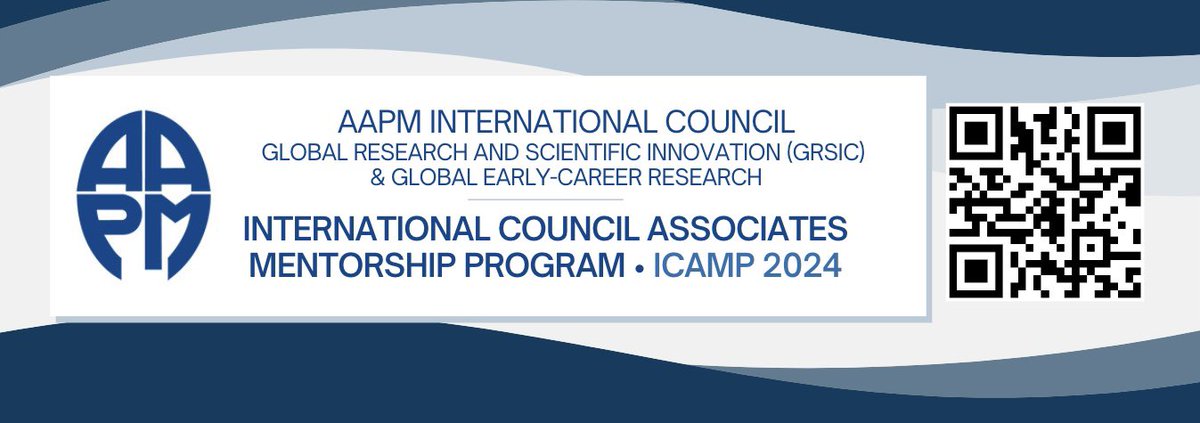 Claire Park (@clairekspark) on Twitter photo Applications are open for the <a href="/aapmHQ/">American Association of Physicists in Medicine</a> International Council Associates Mentorship Program (ICAMP) 🌎
ICAMP recognizes and cultivates outstanding early-stage physicists and promotes commitment to global health and international activities within the AAPM📍aapm.me/3IdIyDF Applications are open for the <a href="/aapmHQ/">American Association of Physicists in Medicine</a> International Council Associates Mentorship Program (ICAMP) 🌎
ICAMP recognizes and cultivates outstanding early-stage physicists and promotes commitment to global health and international activities within the AAPM📍aapm.me/3IdIyDF