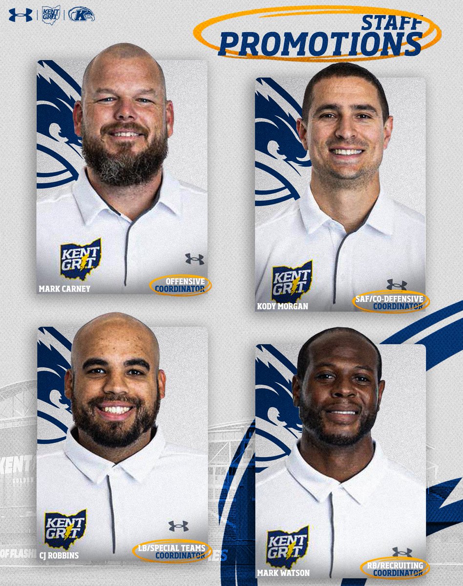 Excited to announce the well-deserved promotions of our incredible coaches. Their dedication and hard work continue to elevate our team to new levels of success. 🔗: shorturl.at/ORTX8 #KentGRIT⚡️ | #ALLIN