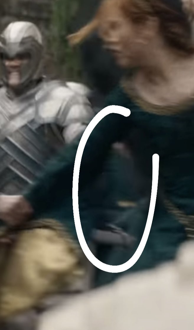 eritar's tweet photo. After watching the teaser hundred of times i found Helaena in the riot , she’s behind the guard watch carefully https://t.co/kHxcmNv64q