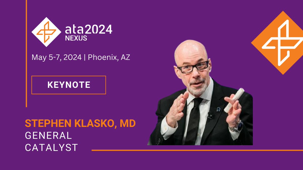 FEATURED KEYNOTE AT #ATANEXUS 👇 Dr. @sklasko of @generalcatalyst 🔗 bit.ly/3UDRsSl #virtualcare #telehealth