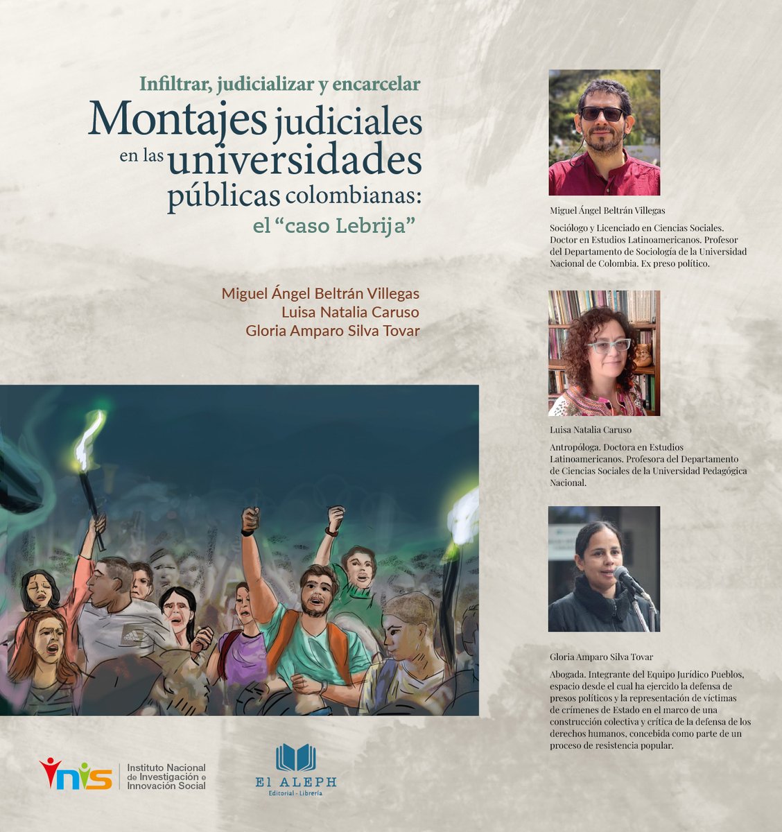 Tenemos una nueva edición de nuestra serie de charlas "¿Cómo se hizo?": "Montajes judiciales en las universidades públicas colombianas: el caso Lebrija"
👨‍🏫Miguel Ángel Beltrán Villegas y Gloria Amparo Silva Tovar
📅Lunes 4 de marzo
⌛️9 a 11 am
📌Salón 228, Edificio de Sociología