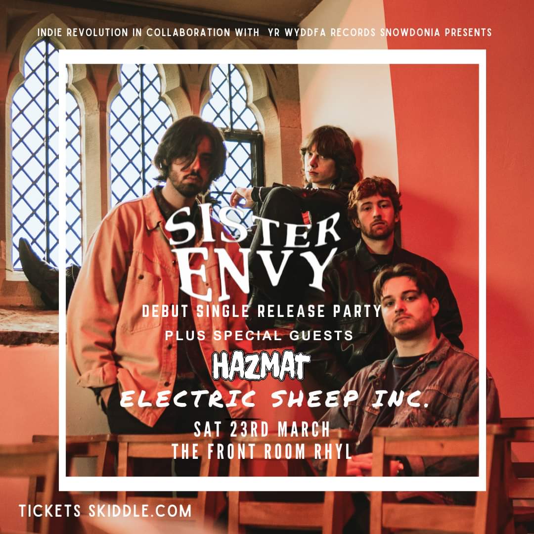 We're pleased to announce the bands joining us for our single release party in Rhyl next month will be Wrexham's very own @HAZMAT_UK & our good friends @ElectricSheep_O 🔥 

What a line up this is!

We can't wait to see you all 🙌

Ticket on sale now 
👇
skiddle.com/whats-on/Rhyl/…