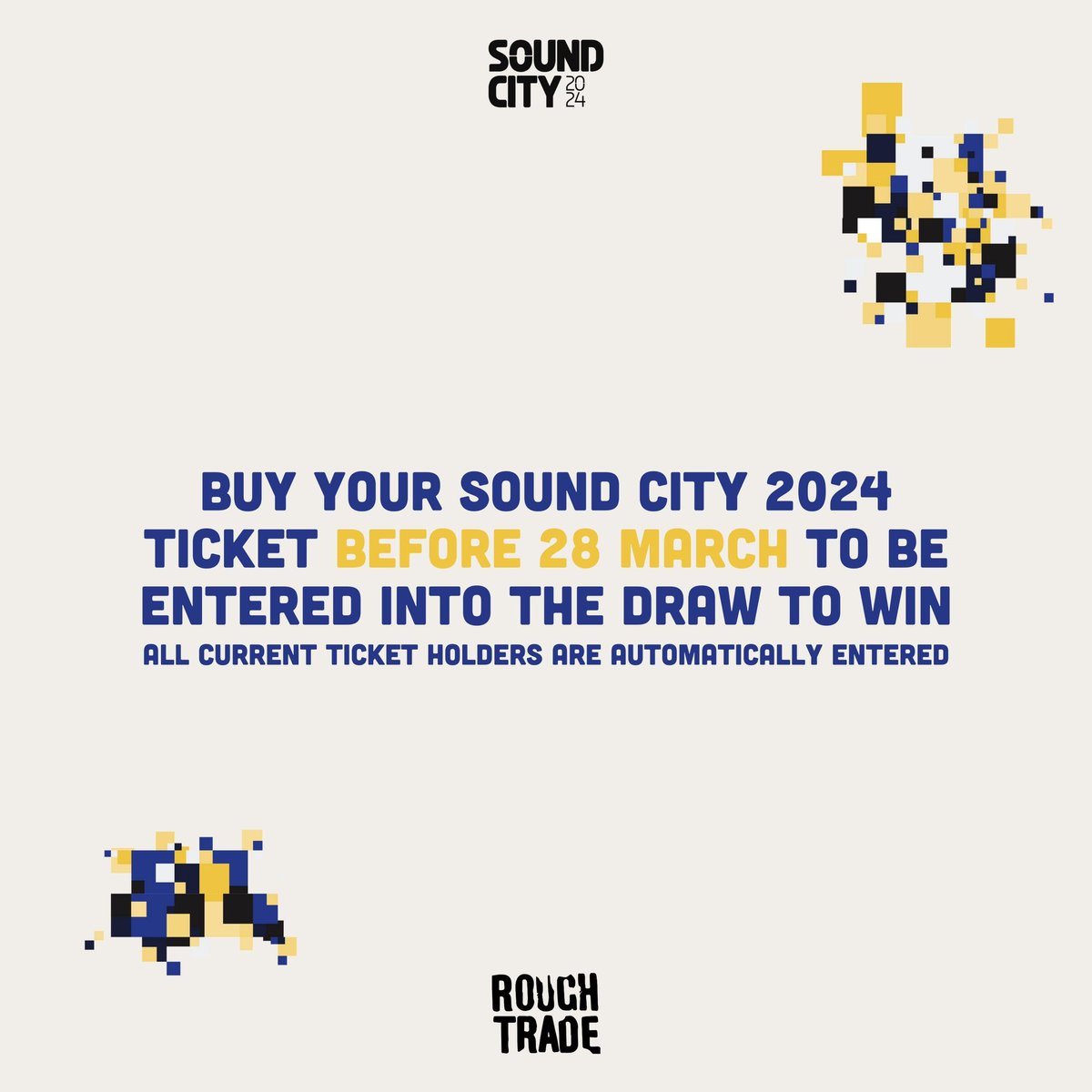 We're giving away a vinyl bundle from @RoughTrade! 💥 To enter, all you need to do is a be a Sound City 2024 ticketholder before 28 March 🙌 You can win records from @thesnuts @brookecombe & #BleachLab 💙 Enter 👉 soundcity.seetickets.com All current ticketholders eligible 🙏