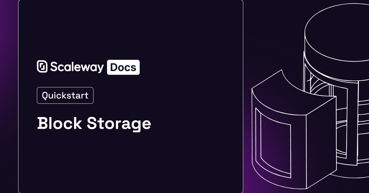 Scaleway's tweet image. Discover the versatility of our #blockstorage with this tutorial 👀📕! Easily plug and play network-attached storage with Instances like a virtual hard drive. Learn more: ow.ly/H6ii50QILBE
#tutorial #Instances
