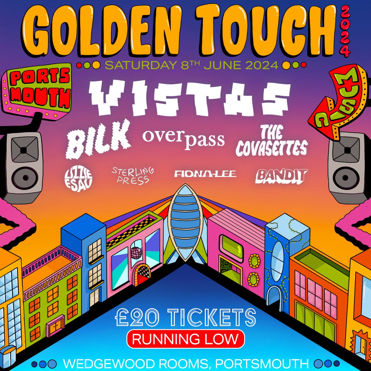 WedgewoodRooms's tweet photo. Announced earlier this week, @vistasmusic headline this years @goldentouchfest! They’ll be joined by @banditmusicuk, @TheCovasettes, @lizzieesau, @overpass_band plus many more to be announced!🙌

Remaining tickets over on our website

👉 https://t.co/dvpM249U2t 👈 https://t.co/VPa1yBgr6S