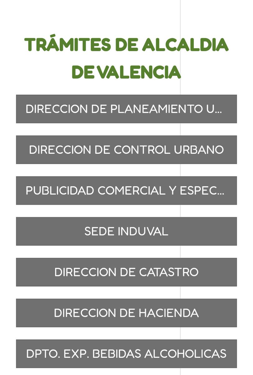 Majobertrand's tweet photo. Tramites disponibles ante la Alcaldía de Valencia https://t.co/kOt97iLKRf