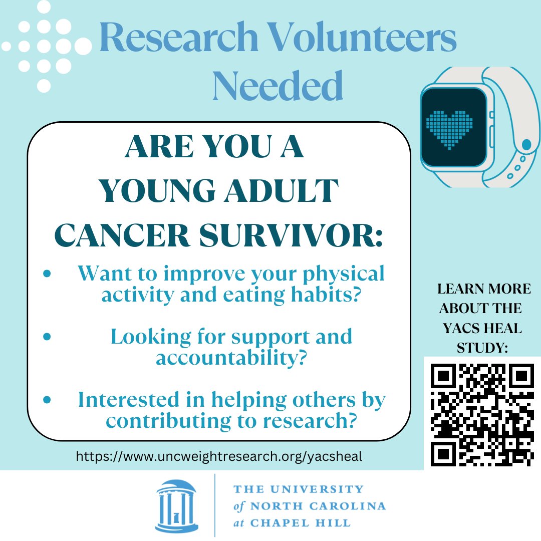 🚨 I am recruiting for my doctoral study and would greatly appreciate it if you would consider re-sharing this ad with your networks! 🚨 #AYACSM #AYACancer #YACancer #MedTwitter #OncTwitter #CancerResearch #survonc #SurvivorResearcher #exerciseoncology #cancer