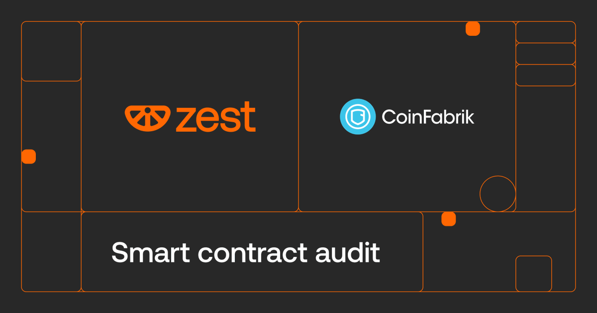 ZestProtocol's tweet photo. We're audited 🫡

Thanks to our friends at @coinfabrik for their diligence. Check out the audit report below

Happy lending on @Stacks 🍊 https://t.co/V6mz70G2UO