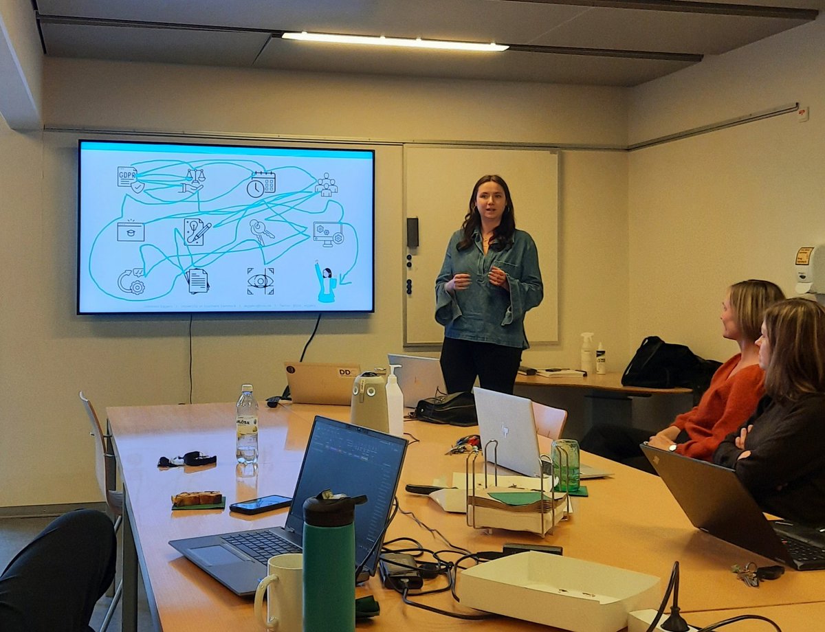 Great talks today about the experiences of using psychophysiological and eye-tracking equipment at @SAMF_SDU BaSS lab, including interesting designs and results from @joh_eggers, @LeneHeiselberg, @LuciaCores and Renata Melupe ☀️ Thanks for the inspiration!