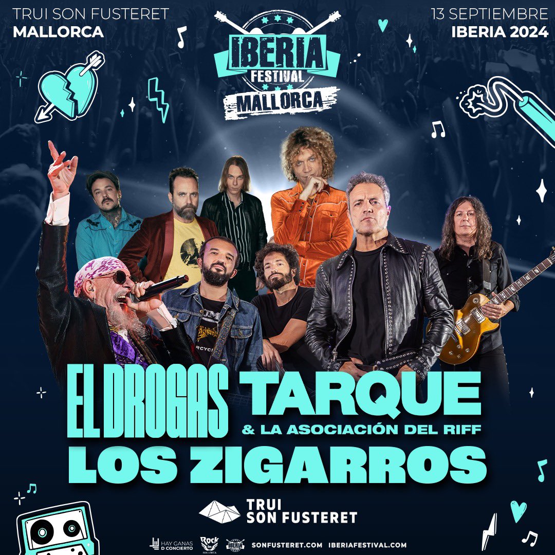 MALLORCA ⚡ IBERIA FESTIVAL El próximo 13 de septiembre el rock and roll está asegurado en @IberiaFestival Entradas a la venta MUY pronto!!!
