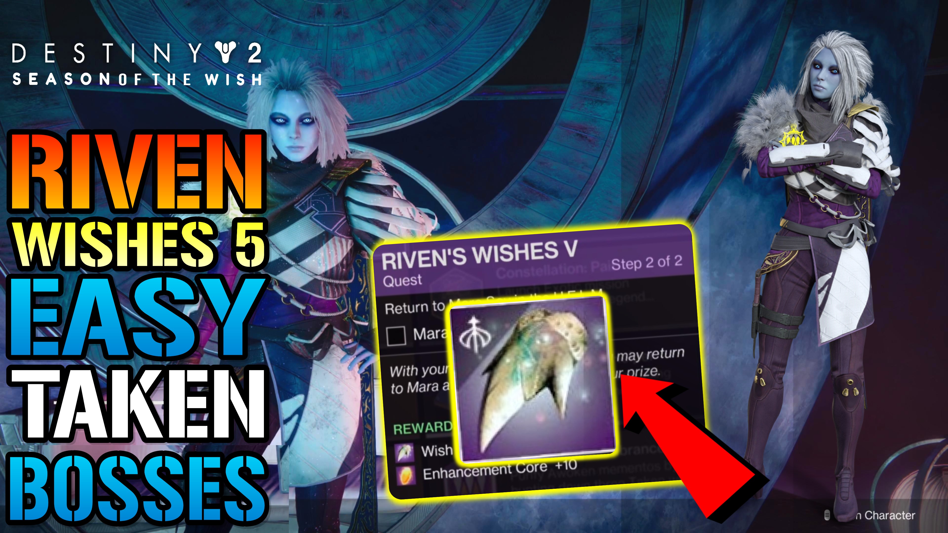 Karpo Gaming on X: “Destiny 2: Riven Wishes 5 EASY Taken Boss 