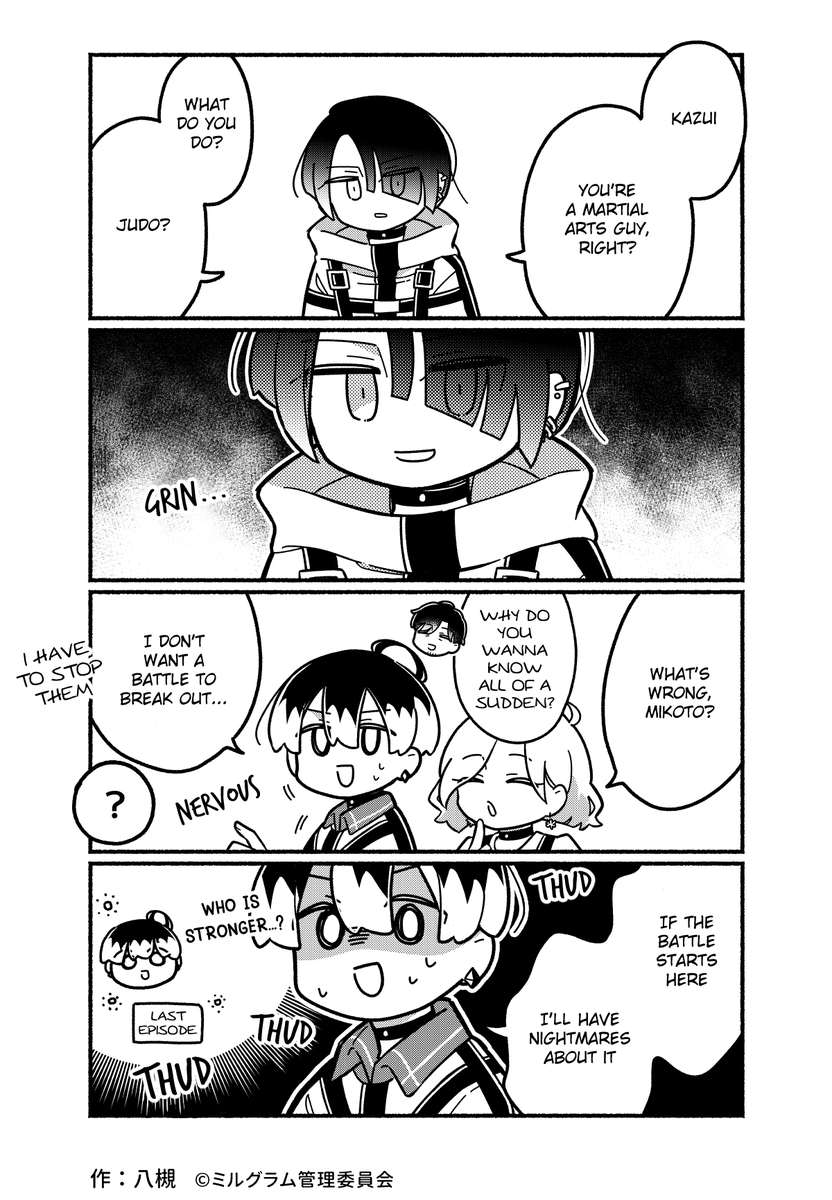 Phantom_horizon's tweet photo. Minigram 51 - “Mixed Martial Arts Competition Part 2”

Translation from the official Milgram YouTube channel https://t.co/b0JNysyHQh