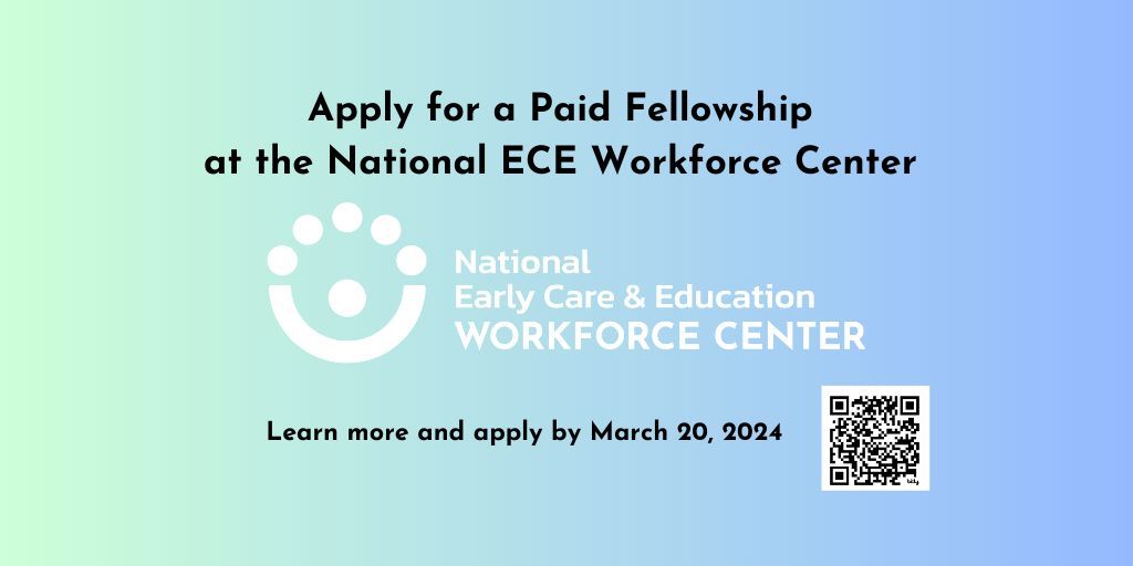 Are you a #GradStudent studying #ECE or a professional in the ECE sector? Apply to our new paid Integrated Research & Policy Fellowship to cultivate expertise in ECE workforce policy and practices. buff.ly/48z9bhf