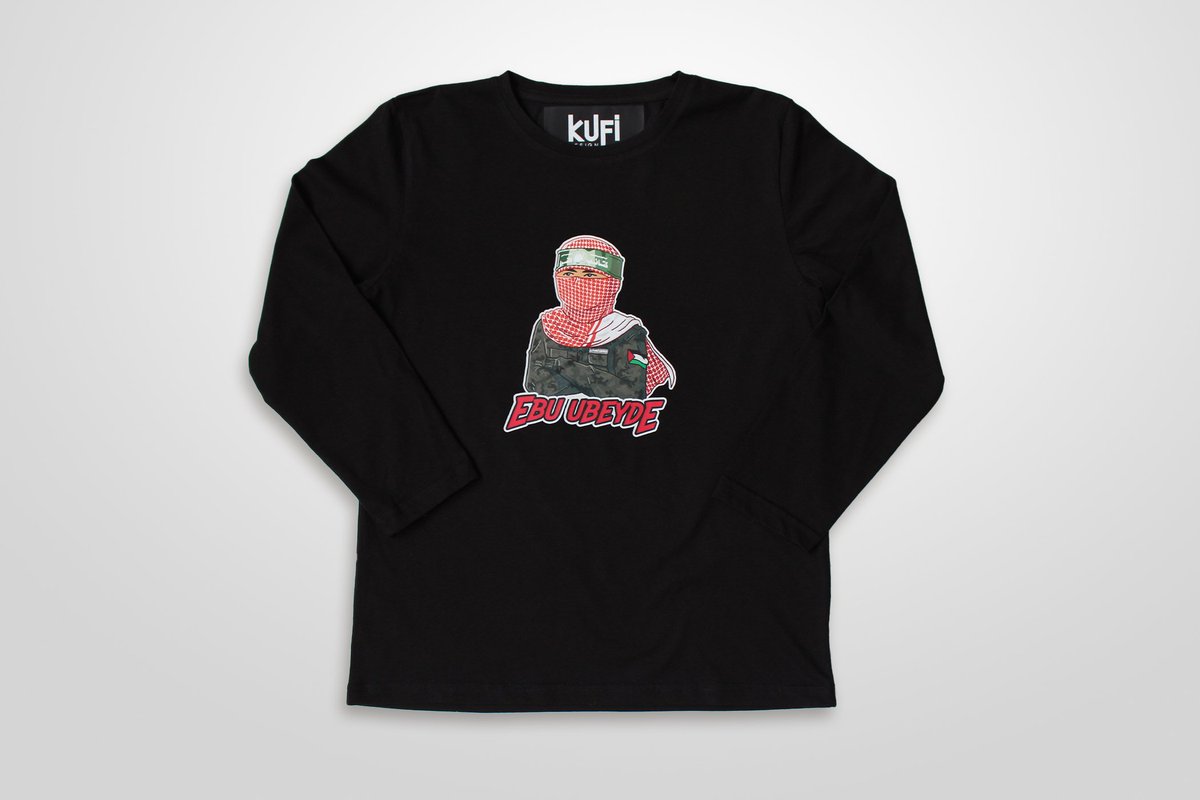 🌟YENİ ÜRÜN 
Ebu Ubeyde tasarımlı çocuk tişörtü.

▪️Uzun kollu bisiklet yaka modeldir. 
▪️%100 Pamuk ince kumaştan üretilmiştir. İlkbahar-Yaz sezonu için uygundur.
▪️6, 8, 10, 12 Yaş beden

🔻Kufidesign.com.tr'den ve 05539327902 WhatsApp hesabından sipariş verebilirsiniz.