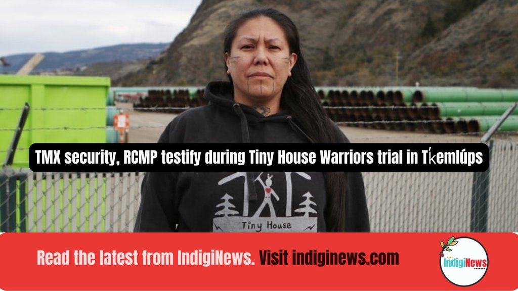 Four people are facing a slew of charges after a violent altercation between Tiny House Warriors and security in Secwepemcúl’ecw in 2021 indiginews.com/news/tmx-secur… Story by Aaron Hemens